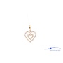 18k gouden harten zirkonia hanger