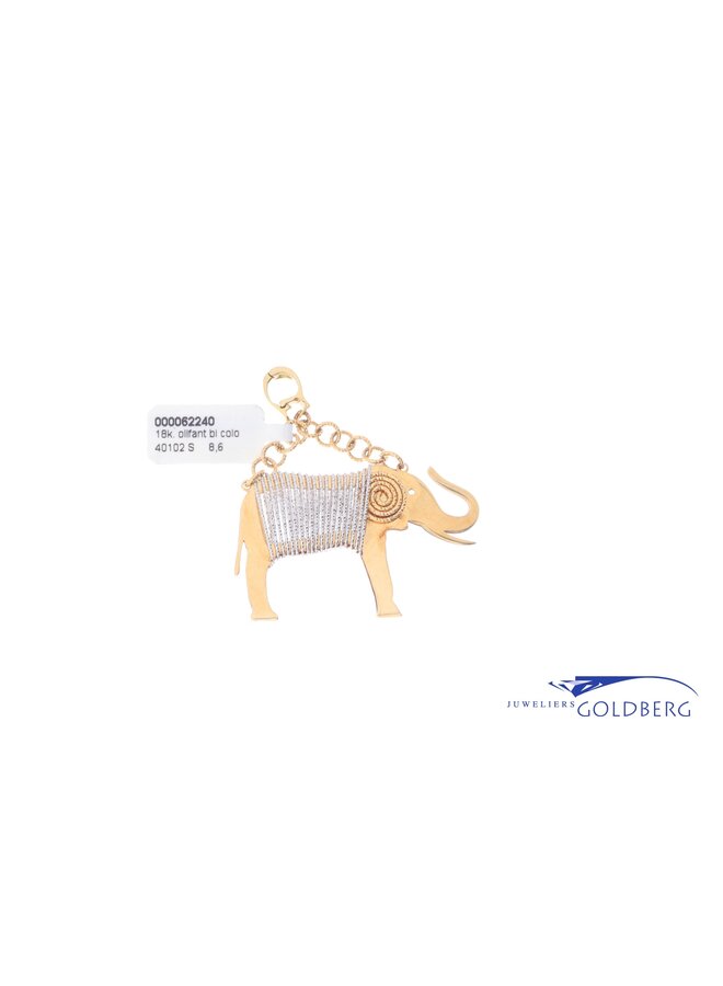 18k gouden Olifant hanger