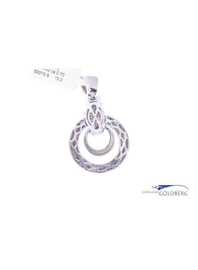 18 kt White gold panther pendant