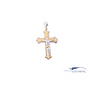 18k bicolor gold vintage cross