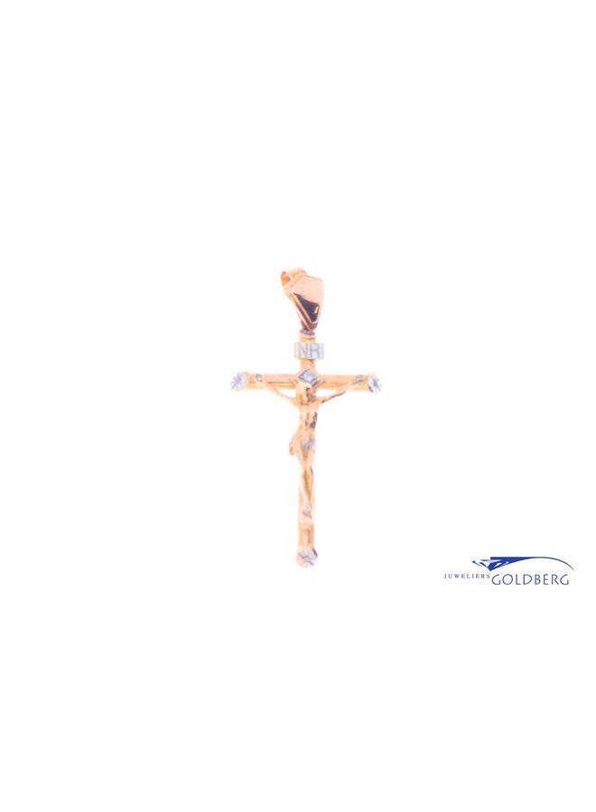 14k Crucifixion Jesus Gold/Rose