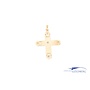 18k gold vintage flexible cross pendant