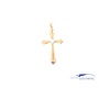 14k gold vintage cross pendant with diamond