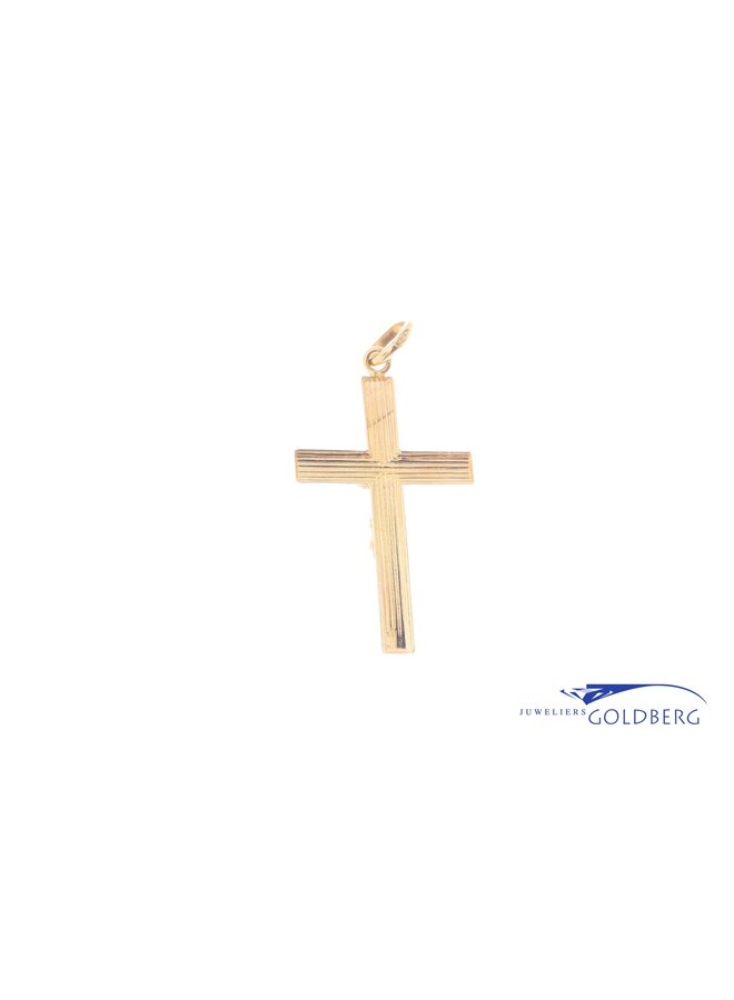 14 kt cross with corpus of gold