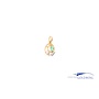 18k Zirkonia smaragd hanger goud