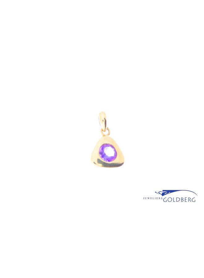 14k Amethyst pendant gold