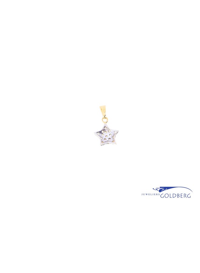 18k zirconia star gold