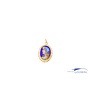 18k medallion gold enamel pendant