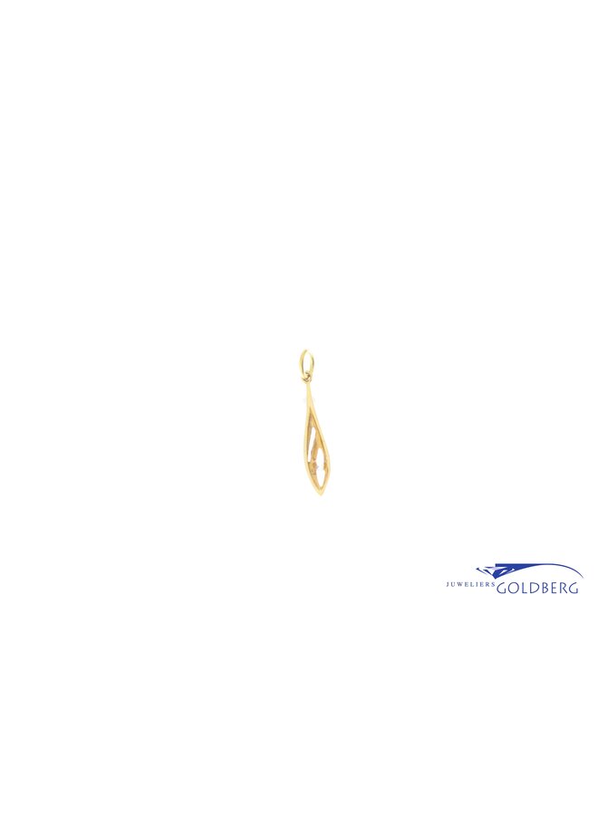 14k vintage zirkonia hanger bicolor