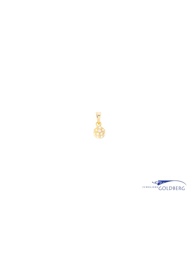 14k zirconia pendant gold