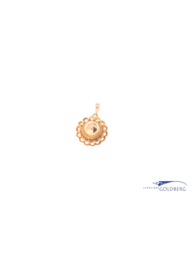 14k zeeland button rose gold