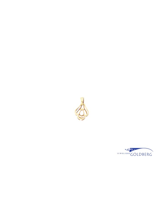 14k gouden hanger met Zirkonia