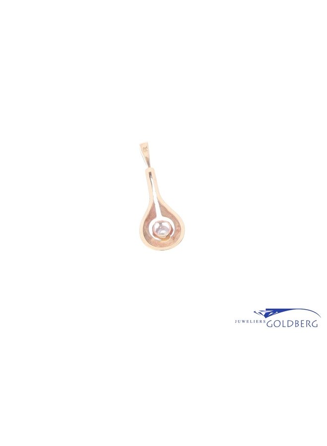 14k Zirconia pendant gold