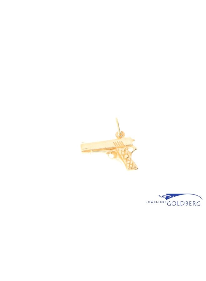 14k pendant gold gun