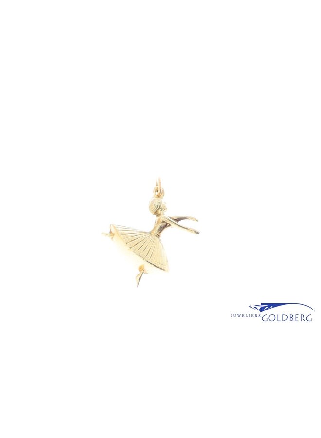 14k gold ballet dancer pendant