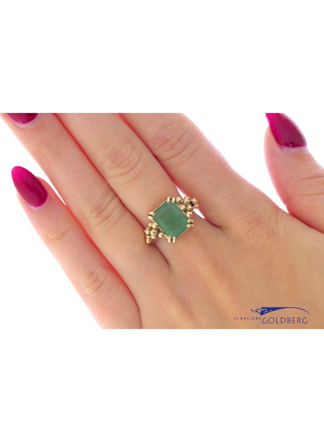 14k gold ring Aventurine