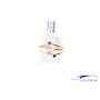 14k gouden vintage ring zirkonia/blauwe stenen/rode stenen
