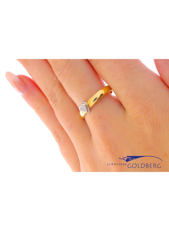 18k gold vintage ring brilliants