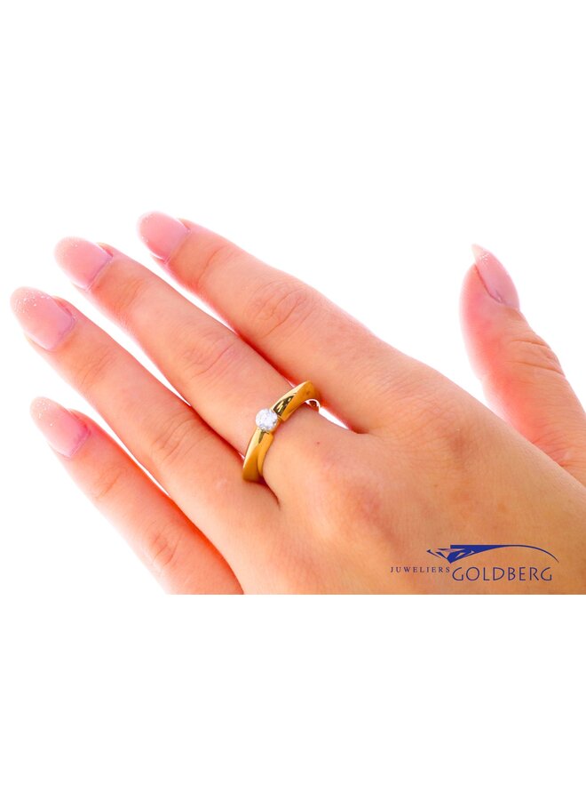 14k gouden Vintage ring Zirkonia