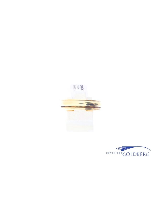 14k band ring with revolving core,