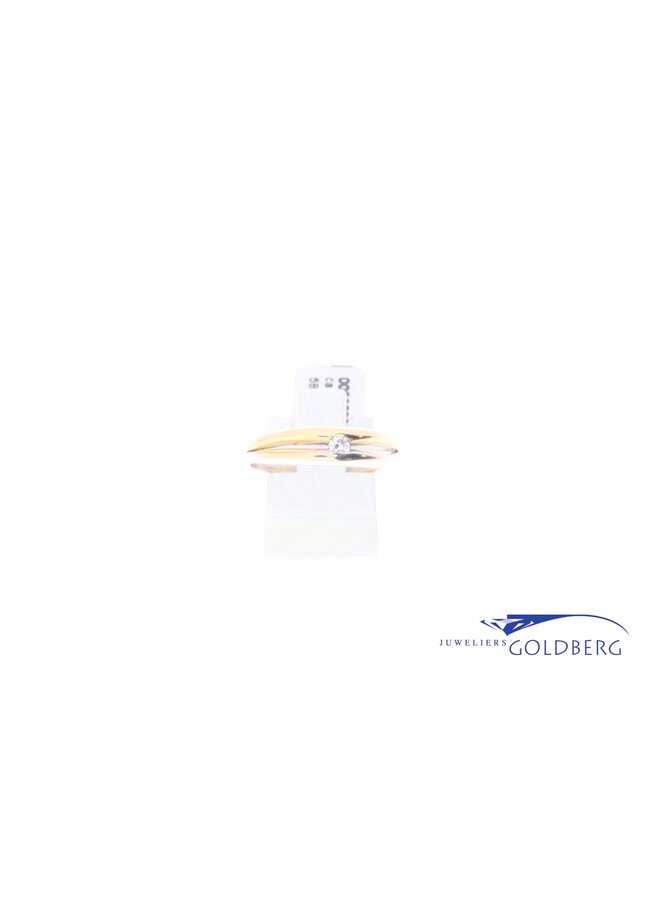 14k bicolor gold vintage ring diamant