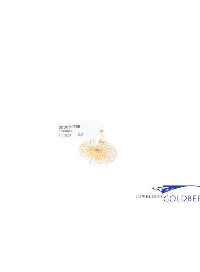18k gold vintage pendant pearl