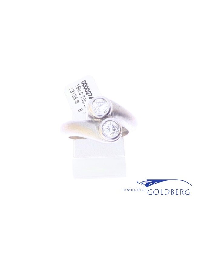 18k white gold vintage ring brilliants