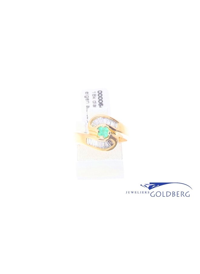 18k gouden vintage ring diamanten