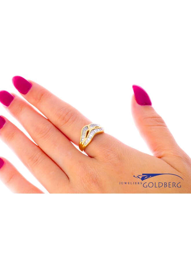 18k gold vintage ring diamonds