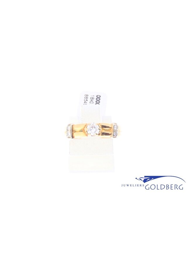18k gold vintage diamond ring