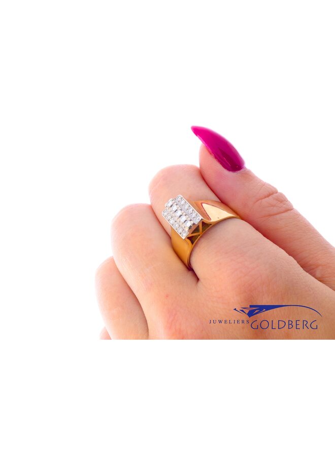 18k gouden Vintage ring briljanten