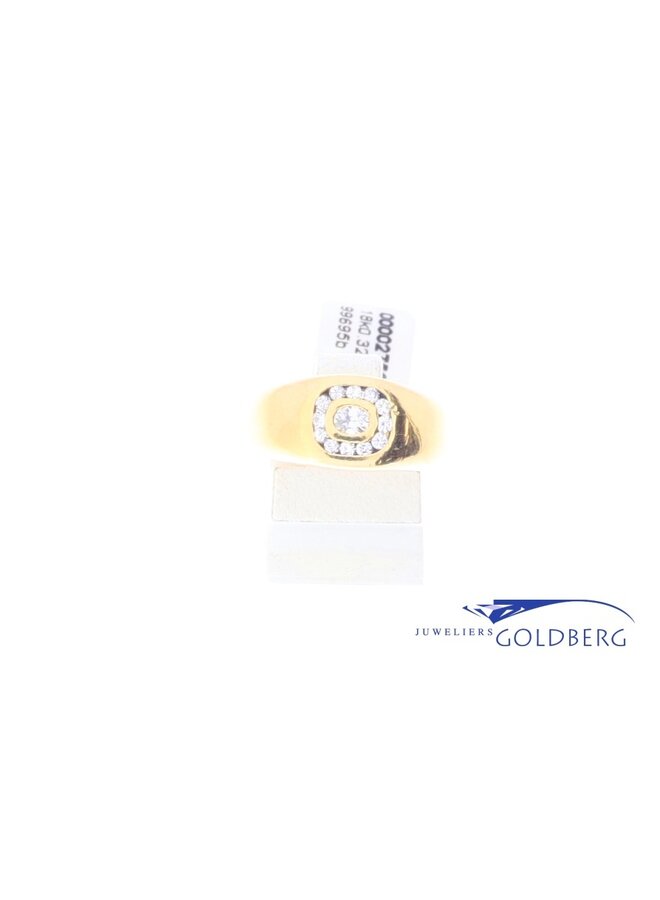 18k gouden vintage diamant ring