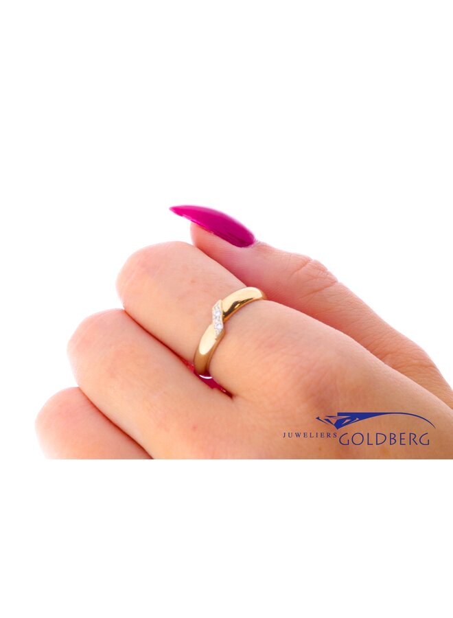 18k gouden vintage ring briljanten