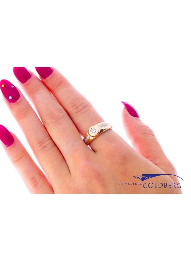 14k gold vintage ring brilliants