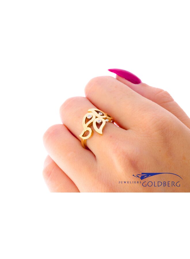 18k gold vintage ring brilliants