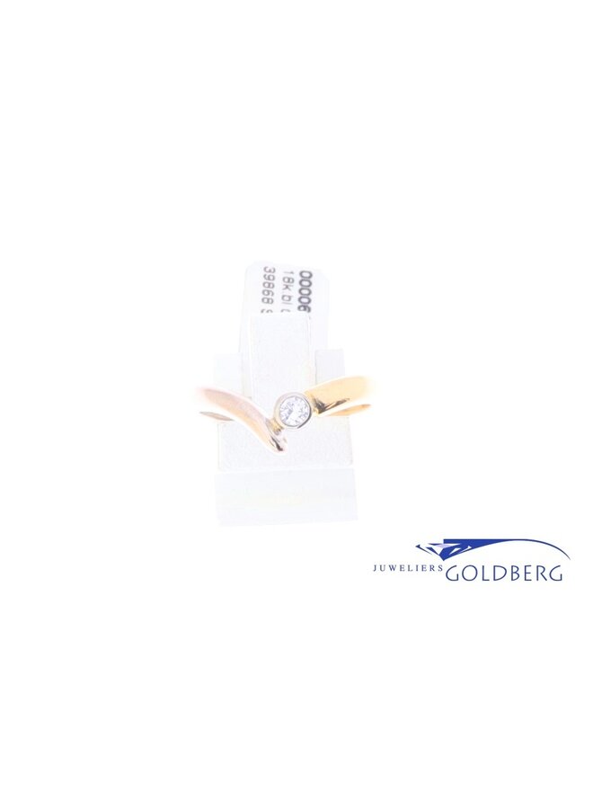 18k bicolor gouden Vintage ring