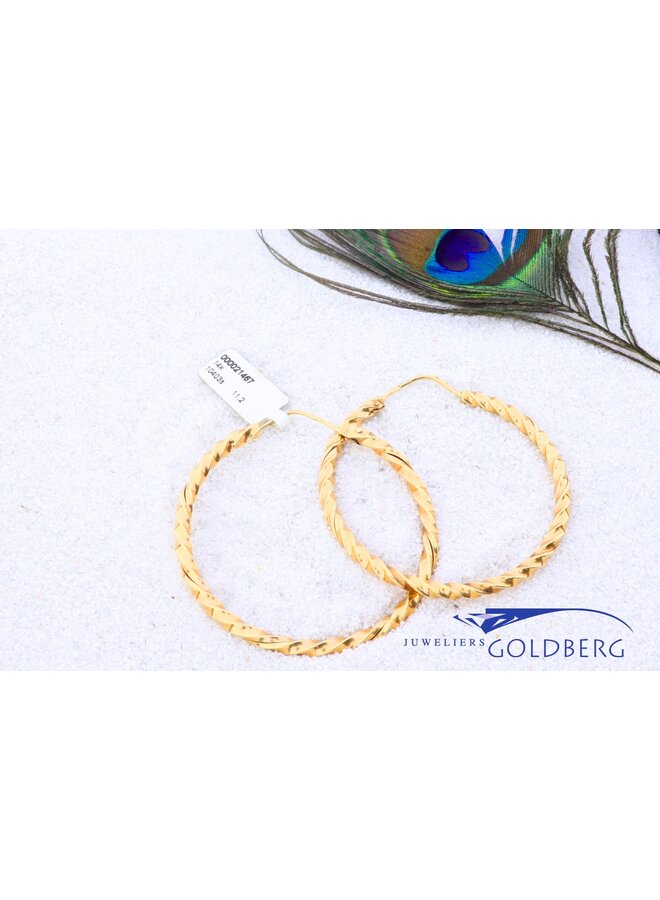 14k gold hoop earrings vintage