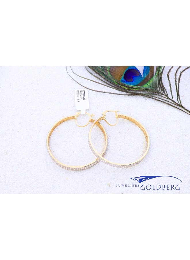 14k gold Vintage earrings Zirconia