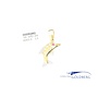 14k Dolphin zirconia pendant gold