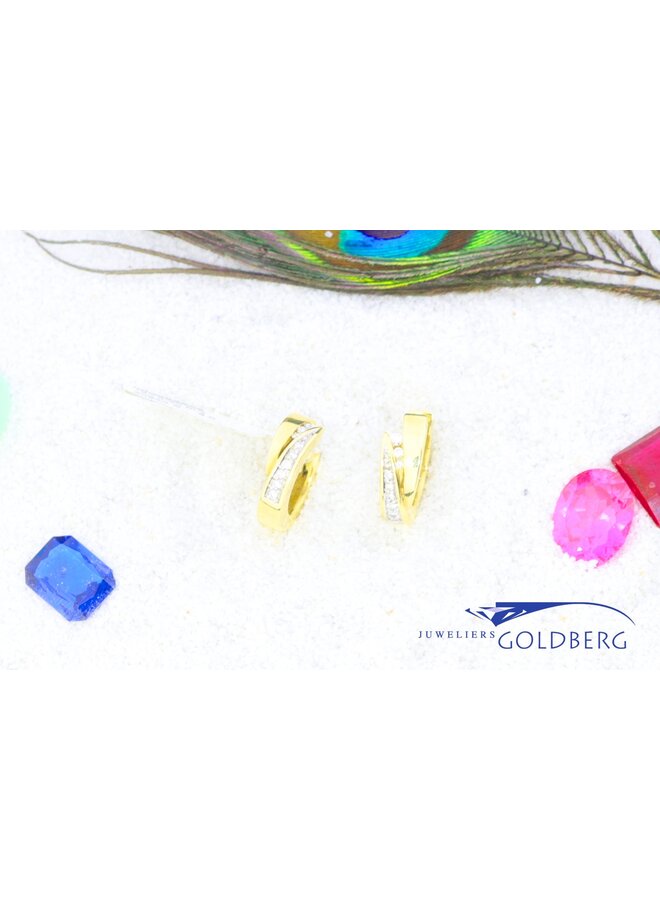 14k gold Vintage earrings brilliants