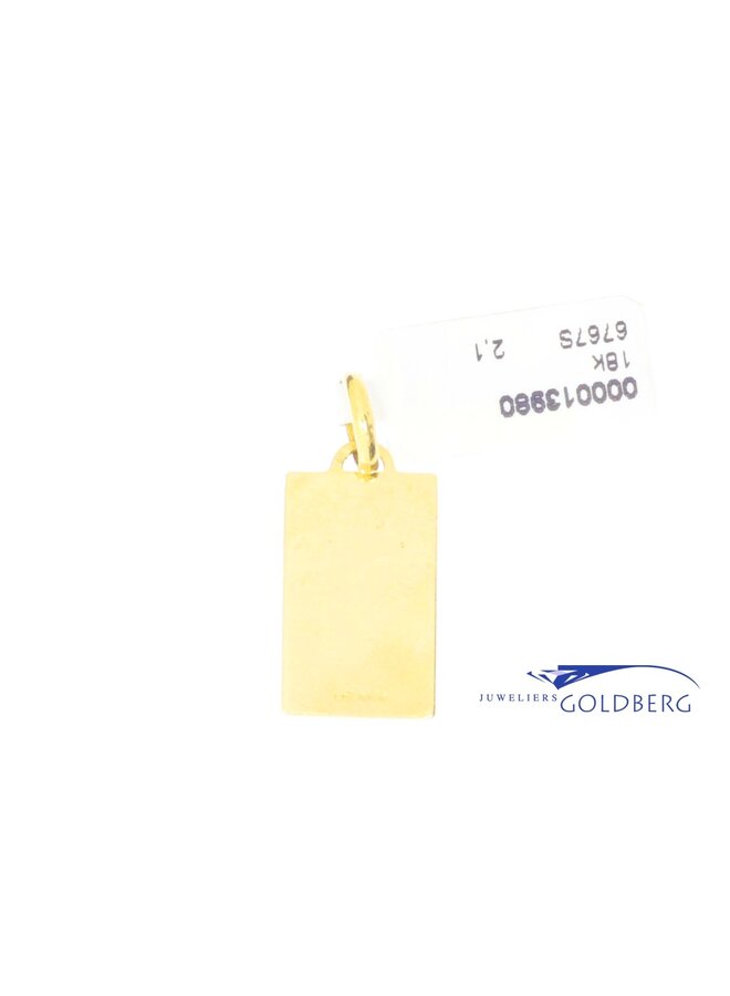 18k gold vintage capricorn pendant