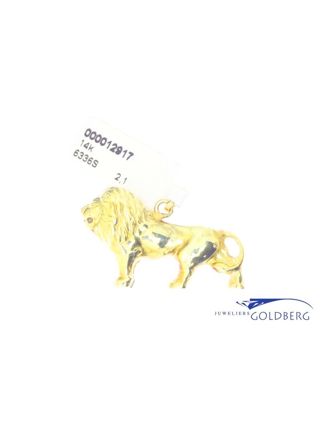 14k gouden vintage leeuw hanger