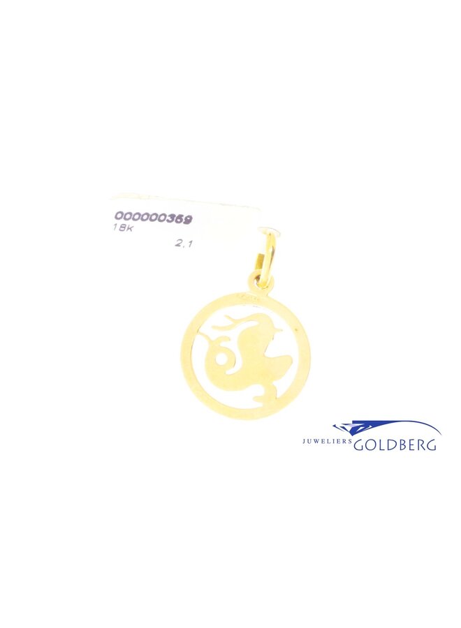 18k gold vintage pendant aries