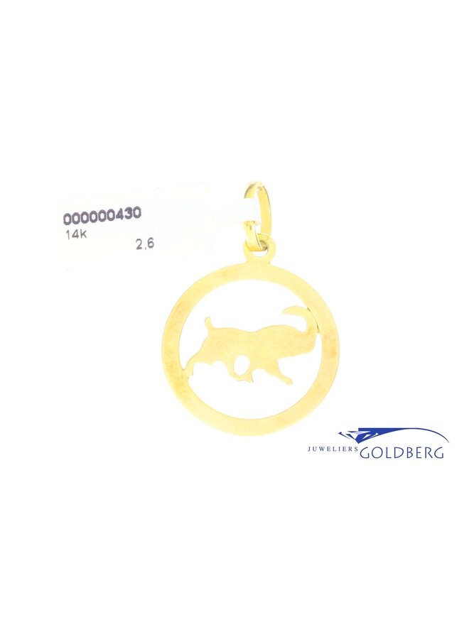 14k gold vintage aries pendant