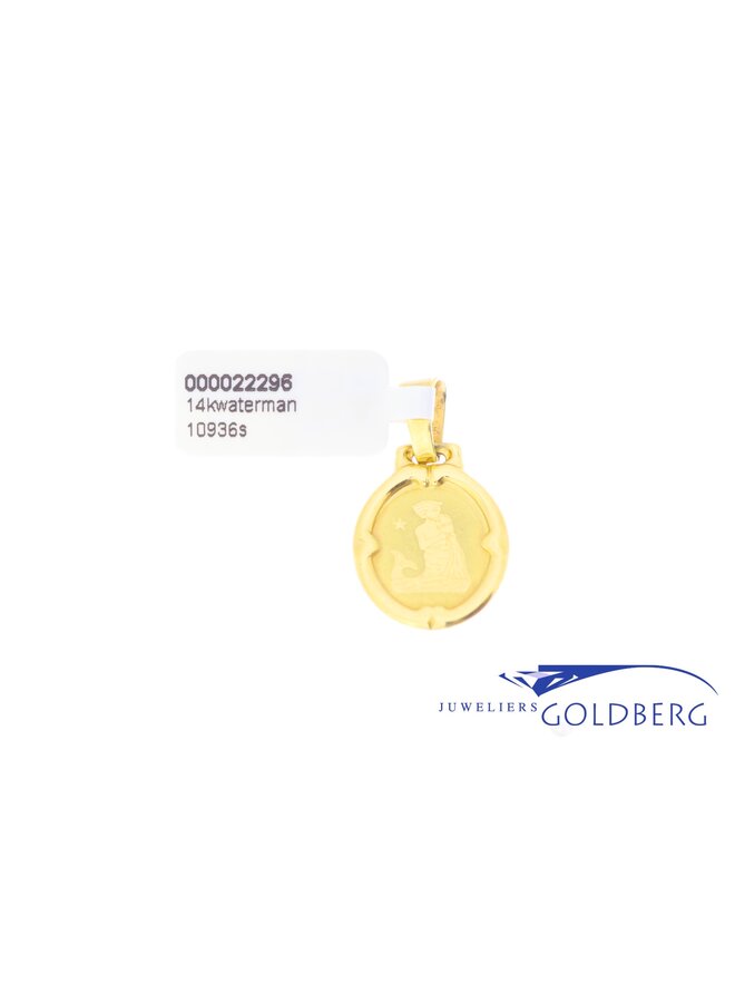 14k gold vintage waterman pendant