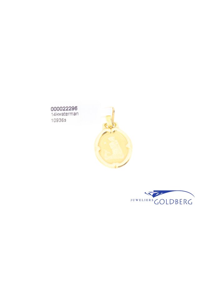 14k gold vintage waterman pendant