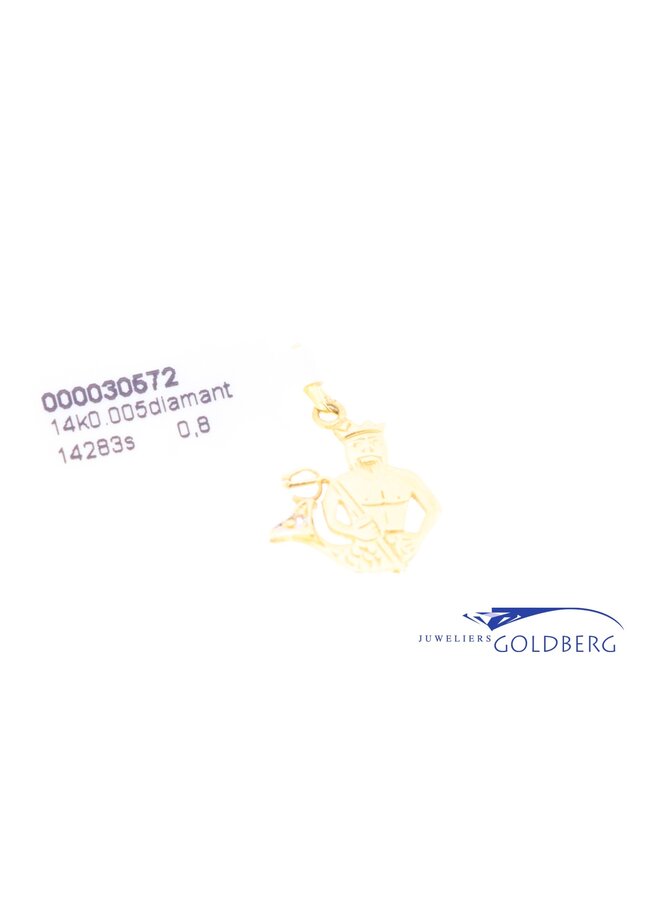 14k gold vintage waterman pendant