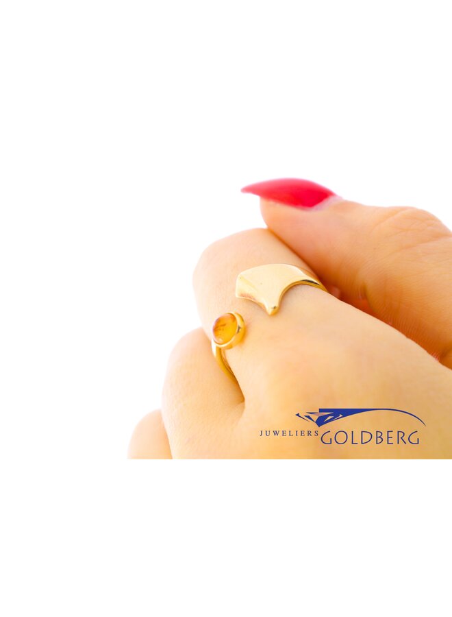 14k gouden ring Barnsteen