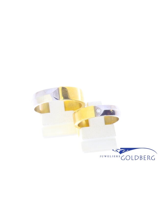 14k gold wedding ring set