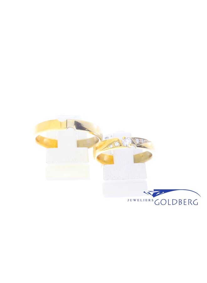 14k Golden wedding Ring Set